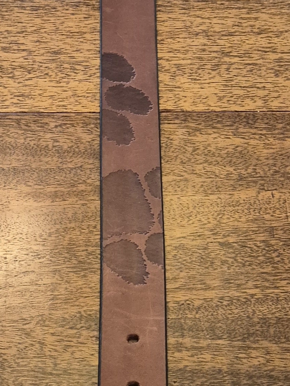 Men's Brown Genuine Leather Belt Clemson Tigers Size 32